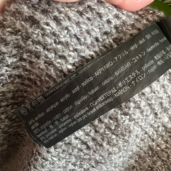 Zara Knit Gray Marled Duster Sweater Coat Women’s Size Small - Picture 6 of 8